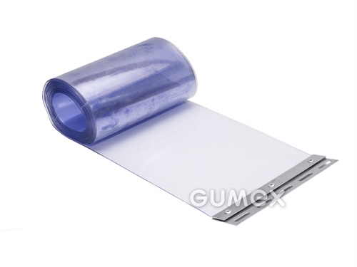 Folie CS STANDARD, 3mm, Breite 200mm, Länge 2500mm, Öffnungen + Nieten, transparent, 
